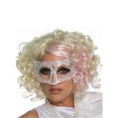 Peluca rizada rubia de Lady Gaga