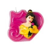 Vela número 5 Bella Disney Princesas