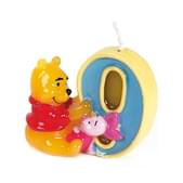 Vela número 9 Winnie the Pooh y Piglet