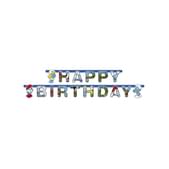 Guirnalda Feliz Cumpleaños Los Pitufos