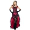 Disfraz de dama de burdel rojo Deluxe