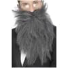Barba larga y bigote gris