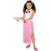 Jupe hawaïenne rose claire pour fille
