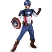 Disfraz de Capitán América Soldado de Invierno retro prestige para niño