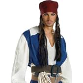 Bandana y peluca Jack Sparrow para adulto