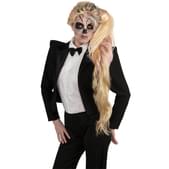 Peluca de coleta de esqueleto Lady Gaga