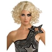Peluca Lady Gaga rubia rizada